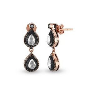 Harem Altın EK17 1.37 ct Elmas Zümrüt Pırlanta Küpe