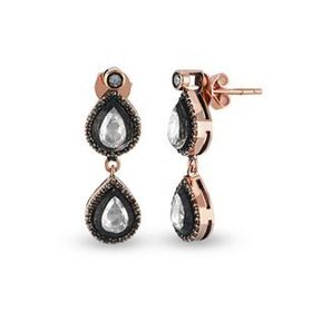 Harem Altın EK17 1.37 ct Elmas Zümrüt Pırlanta Küpe