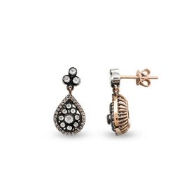 Harem Altın EK19 0.54 ct Elmas Zümrüt Pırlanta Küpe