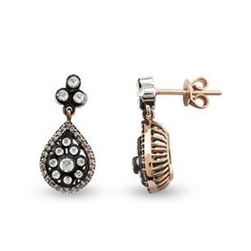 Harem Altın EK19 0.54 ct Elmas Zümrüt Pırlanta Küpe
