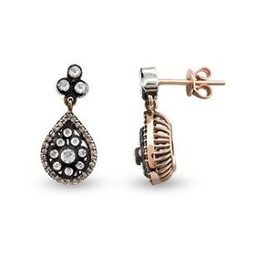 Harem Altın EK19 0.54 ct Elmas Zümrüt Pırlanta Küpe