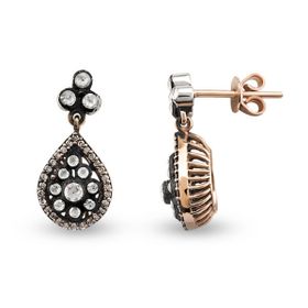 Harem Altın EK19 0.54 ct Elmas Zümrüt Pırlanta Küpe