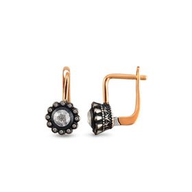 Harem Altın EK20 0.21 ct Elmas Zümrüt Pırlanta Küpe