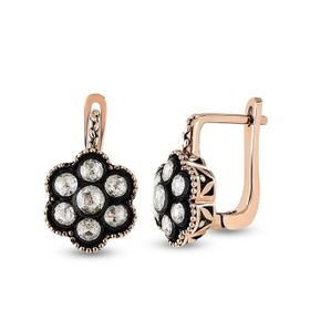 Harem Altın EK22 0.40 ct Elmas Zümrüt Pırlanta Küpe