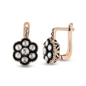 Harem Altın EK22 0.40 ct Elmas Zümrüt Pırlanta Küpe