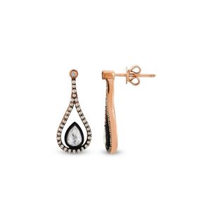Harem Altın EK27 0.67 ct Elmas Zümrüt Pırlanta Küpe