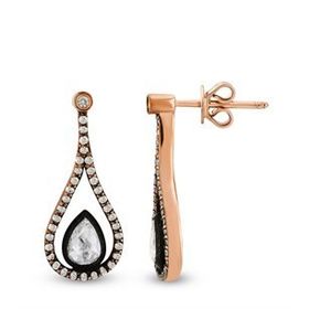 Harem Altın EK27 0.67 ct Elmas Zümrüt Pırlanta Küpe