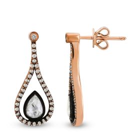 Harem Altın EK27 0.67 ct Elmas Zümrüt Pırlanta Küpe