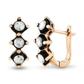 Harem Altın EK31 0.50 ct Elmas Zümrüt Pırlanta Küpe