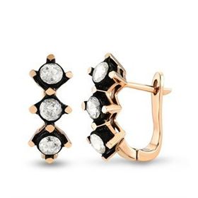 Harem Altın EK31 0.50 ct Elmas Zümrüt Pırlanta Küpe