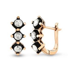 Harem Altın EK31 0.50 ct Elmas Zümrüt Pırlanta Küpe