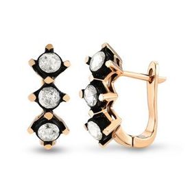 Harem Altın EK31 0.50 ct Elmas Zümrüt Pırlanta Küpe