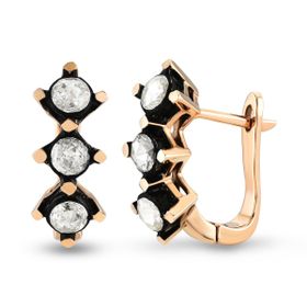 Harem Altın EK31 0.50 ct Elmas Zümrüt Pırlanta Küpe
