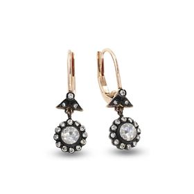 Harem Altın EK4 0.36 ct Elmas Zümrüt Pırlanta Küpe