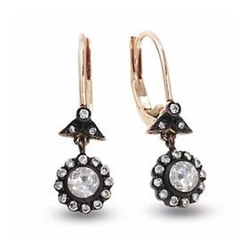 Harem Altın EK4 0.36 ct Elmas Zümrüt Pırlanta Küpe
