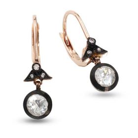Harem Altın EK5 0.25 ct Elmas Zümrüt Pırlanta Küpe