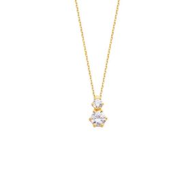Harem Altın GMS1427 6 Tırnak Pırlanta Montür Swarovski Gümüş Kadın Kolye