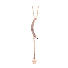 Harem Altın GMS36 Gökyüzü Rose Gümüş Kolye