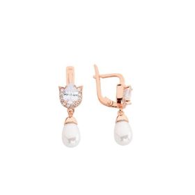 Harem Altın GMS601 Lale Motif Drop Gümüş Küpe