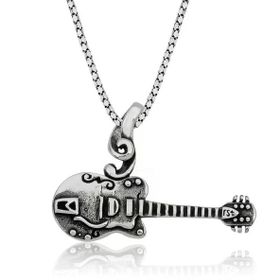 Harem Altın ​Gümüş Gitar Erkek Kolye