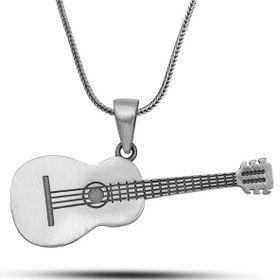 Harem Altın ​Gümüş Gitar Erkek Kolye