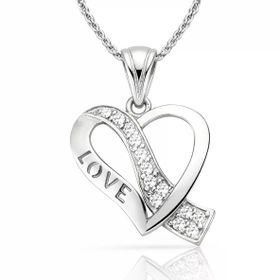 Harem Altın Gümüş Kalp Love Kadın Kolye