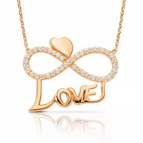 Harem Altın Gümüş Kalpli Sonsuzluk Love Kadın Kolye