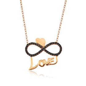 Harem Altın Gümüş Kalpli Sonsuzluk Love Kadın Kolye