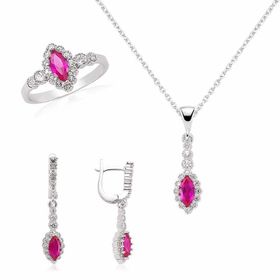 Harem Altın Gümüş Pembe Baget Taşlı Kadın Set
