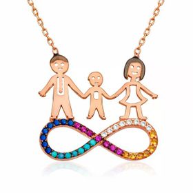 Harem Altın Gümüş Sonsuzluk Aile Kadın Kolye