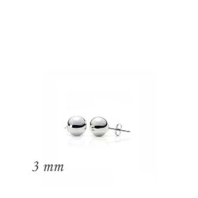 Harem Altın Gümüş Top - 3 mm Küpe