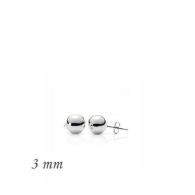 Harem Altın Gümüş Top - 3 mm Küpe