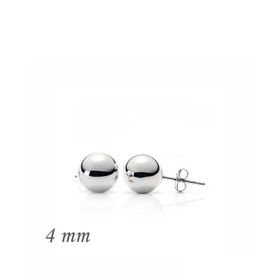 Harem Altın Gümüş Top - 4 mm Küpe