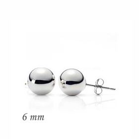 Harem Altın Gümüş Top - 6 mm Küpe