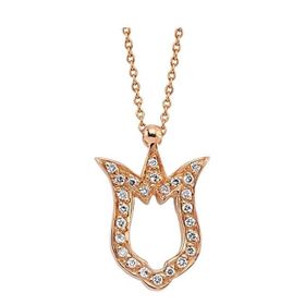 Harem Altın K47227 18 Ayar Altın Pırlanta Lale Kolye