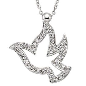 Harem Altın K48566 18 Ayar Altın Pırlanta Damla Kuş Kolye