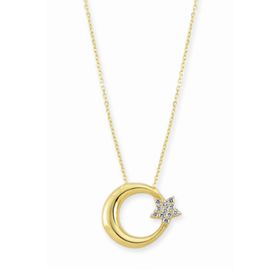 Harem Altın KLY1012 14 Ayar Altın Ay Yıldız Kolye