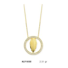 Harem Altın KLY1035 14 Ayar Altın Yaprak Kolye