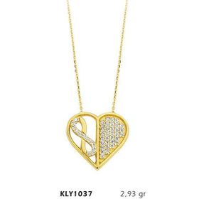 Harem Altın KLY1037 14 Ayar Altın Sonsuz Kalp Kolye