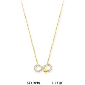 Harem Altın KLY1040 14 Ayar Altın Sonsuz Yıldız Kolye