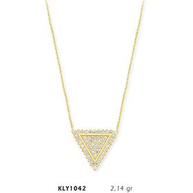 Harem Altın KLY1042 14 Ayar Altın Üçgen Kolye