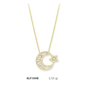 Harem Altın KLY1048 14 Ayar Altın Ayyıldız Kolye