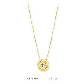 Harem Altın KLY1051 14 Ayar Altın Tektaş Kolye