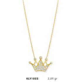 Harem Altın KLY1055 14 Ayar Altın Kral Tacı Kolye