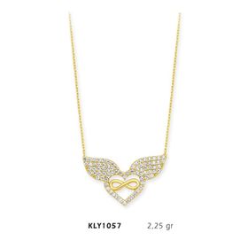 Harem Altın KLY1057 14 Ayar Altın Melek Kanadı Kalp Kolye
