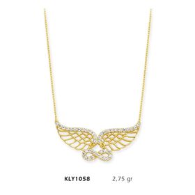 Harem Altın KLY1058 14 Ayar Altın Melek Kanadı Sonsuzluk Kolye