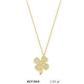 Harem Altın KLY1064 14 Ayar Altın Yonca Kolye