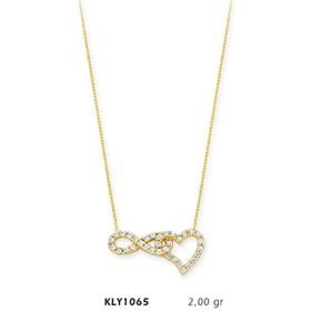 Harem Altın KLY1065 14 Ayar Altın Sonsuz Kalp Kolye