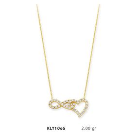 Harem Altın KLY1065 14 Ayar Altın Sonsuz Kalp Kolye