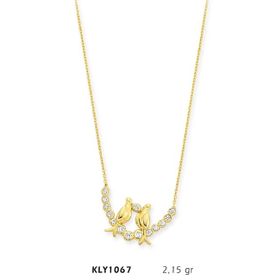 Harem Altın KLY1067 14 Ayar Altın Çift Kuş Kolye
